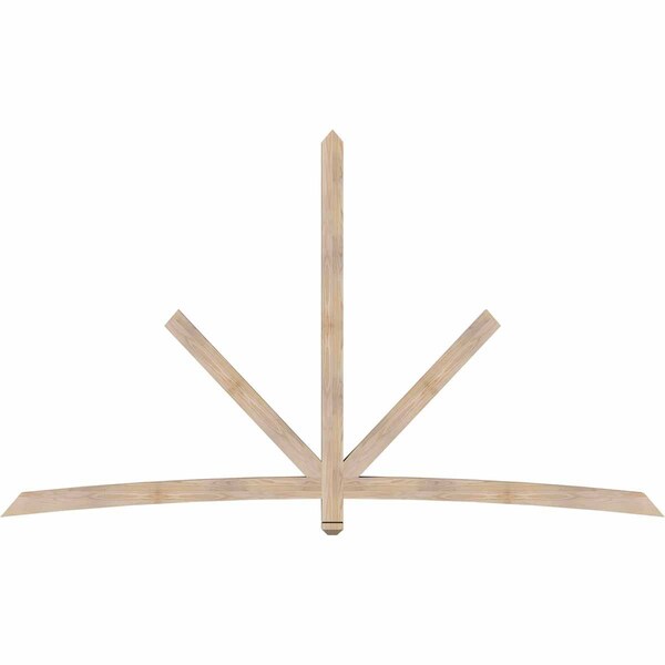 Ekena Millwork Alberta Smooth Timber Gable Bracket, Douglas Fir, 108"W x 63"H x 3 1/2"D x 3 1/2"F, 14/12 Pitch GBW108X63X0404ALB00SDF - main